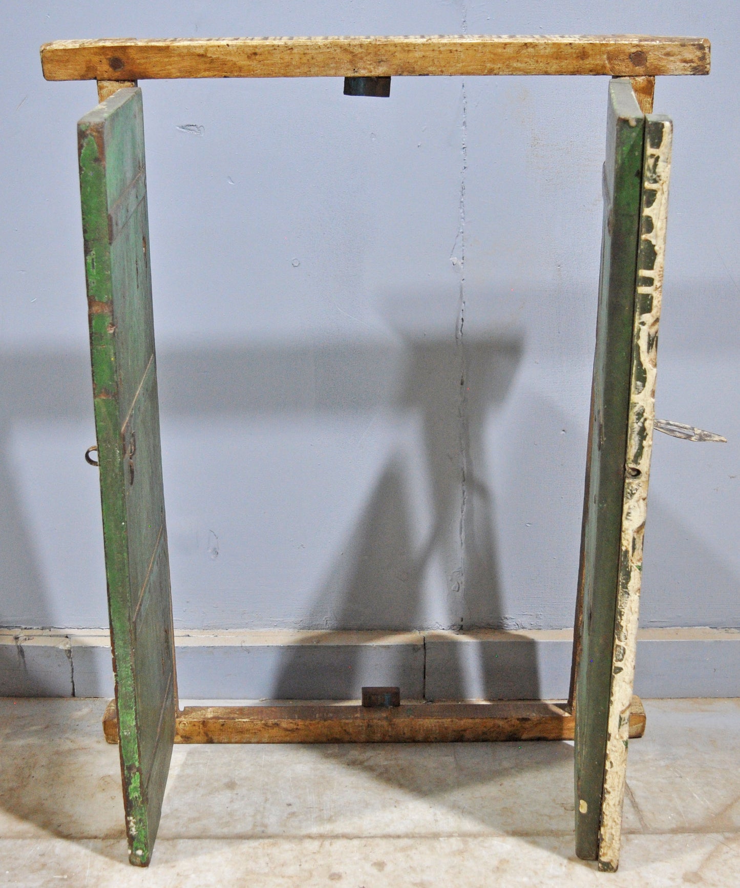 Antique Wooden Large Wall Décor Window Panel With Frame Original Old