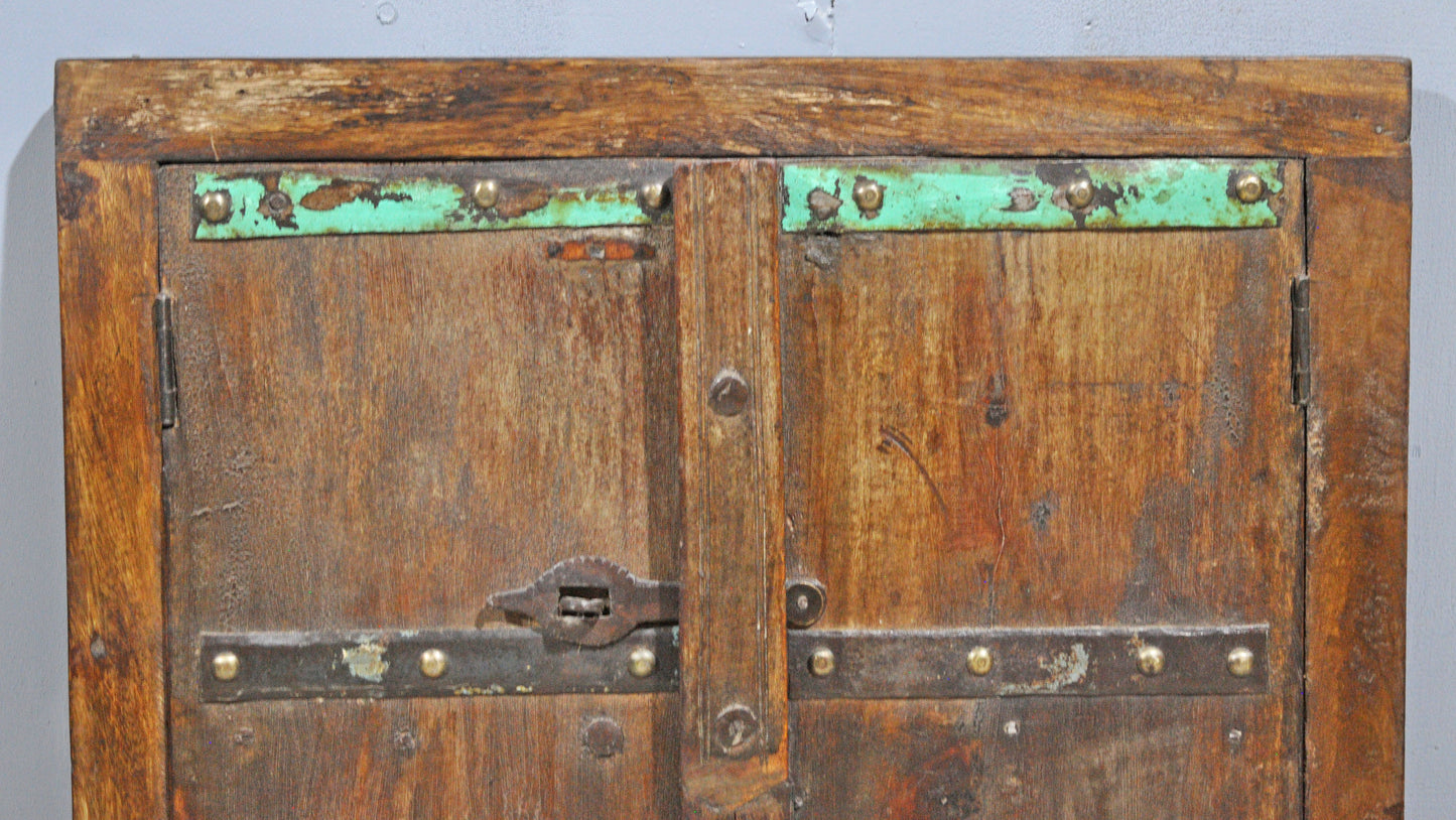 Antique Wooden Large Wall Décor Window Panel With Frame Original Old