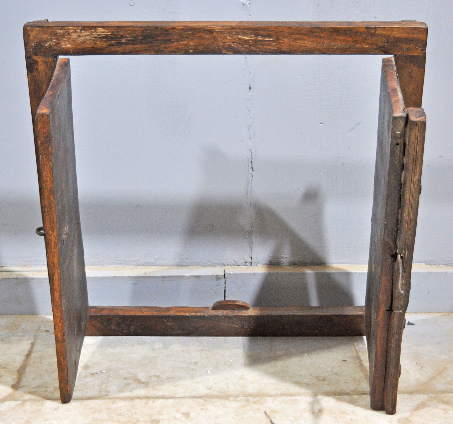 Antique Wooden Large Wall Décor Window Panel With Frame Original Old