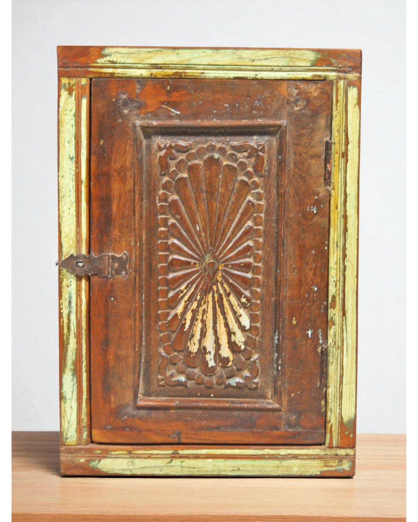 Antique Wooden Large Wall Décor Window Panel With Frame Original Old