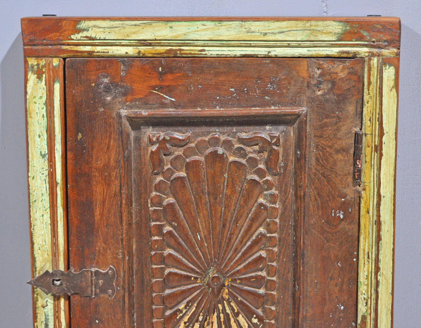 Antique Wooden Large Wall Décor Window Panel With Frame Original Old