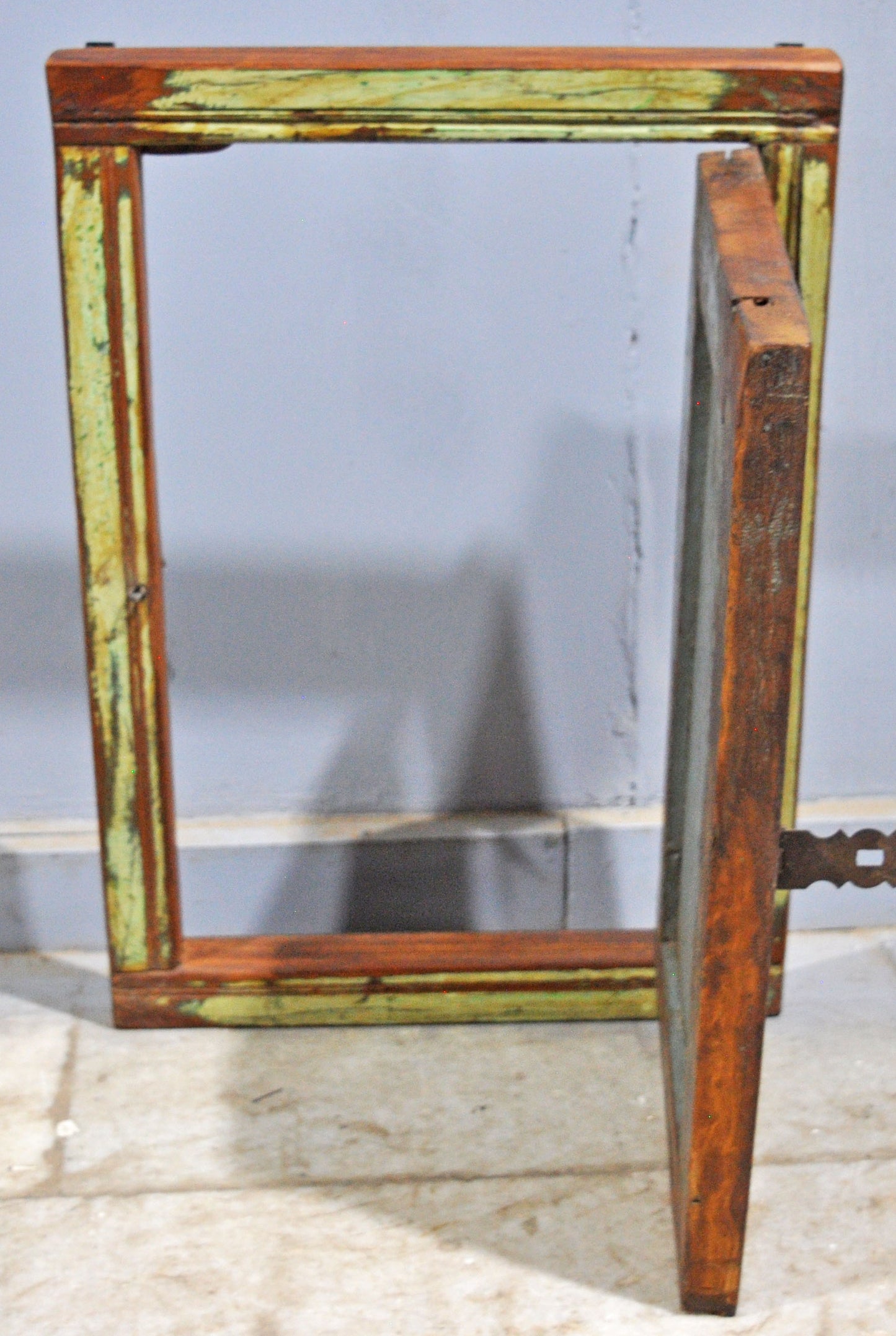 Antique Wooden Large Wall Décor Window Panel With Frame Original Old