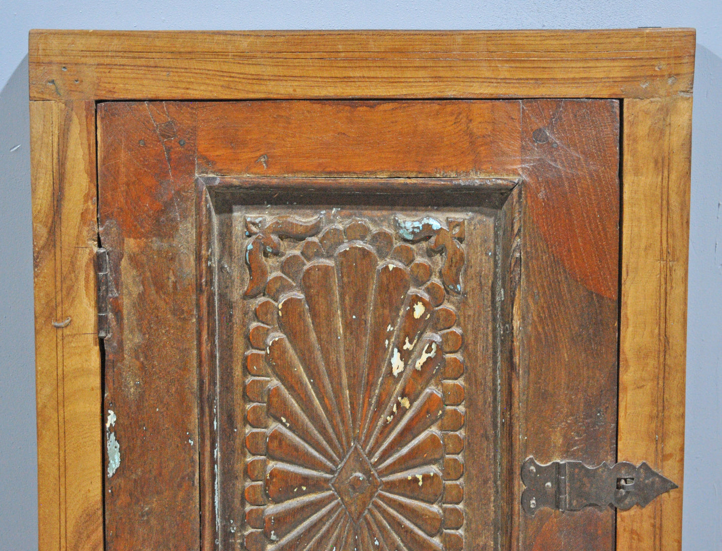 Antique Wooden Large Wall Décor Window Panel With Frame Original Old