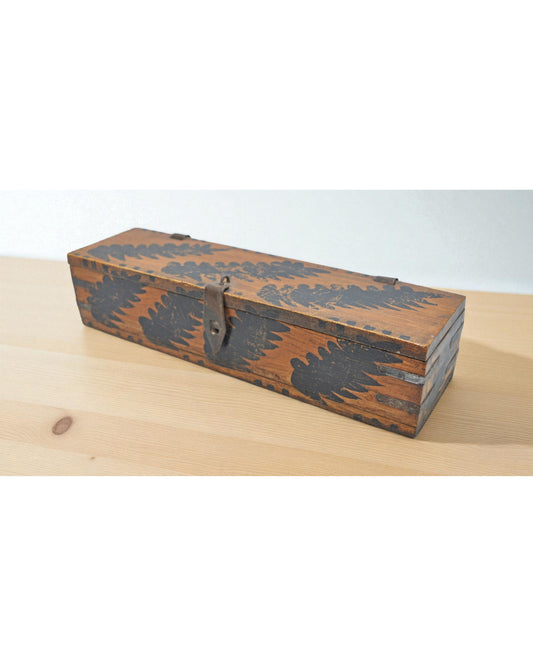 Vintage Wooden Pencil Stationary Box Original Old Hand Crafted