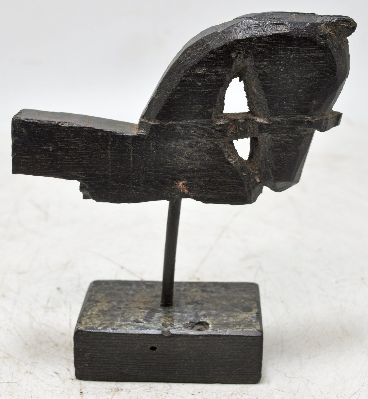 Antique Wooden Architectural Horse Head Bust Figurine Original Old Hand Carved