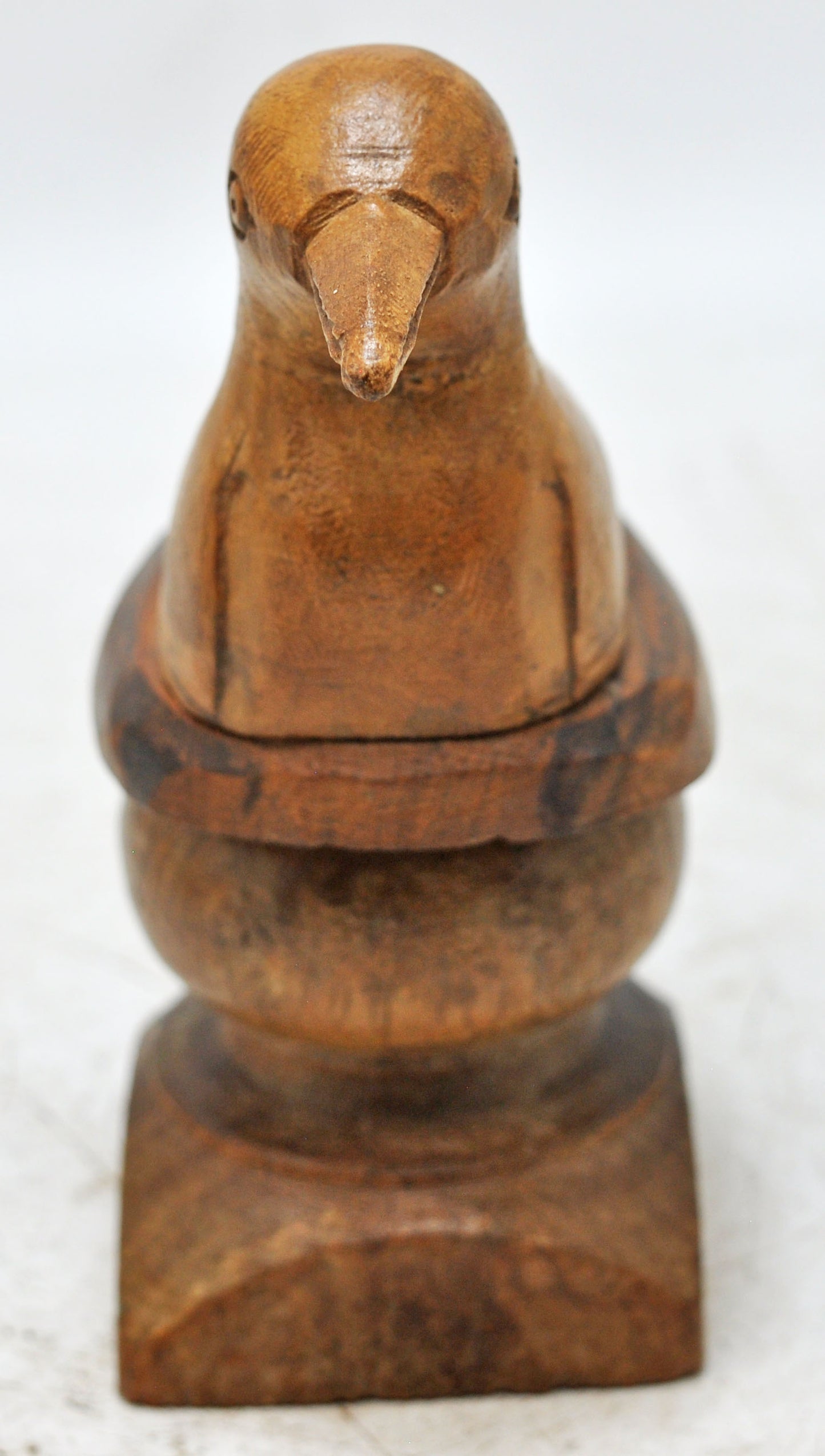 Vintage Wooden Bird Figurine Original Old Fine Hand Carved