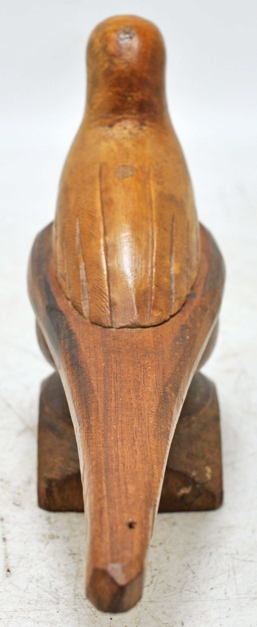 Vintage Wooden Bird Figurine Original Old Fine Hand Carved