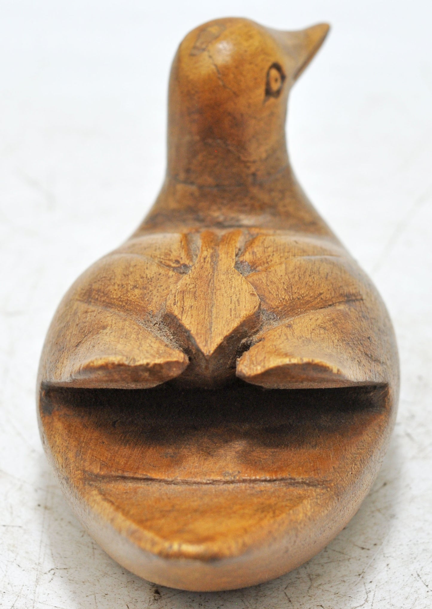 Vintage Wooden Bird Figurine Original Old Fine Hand Carved