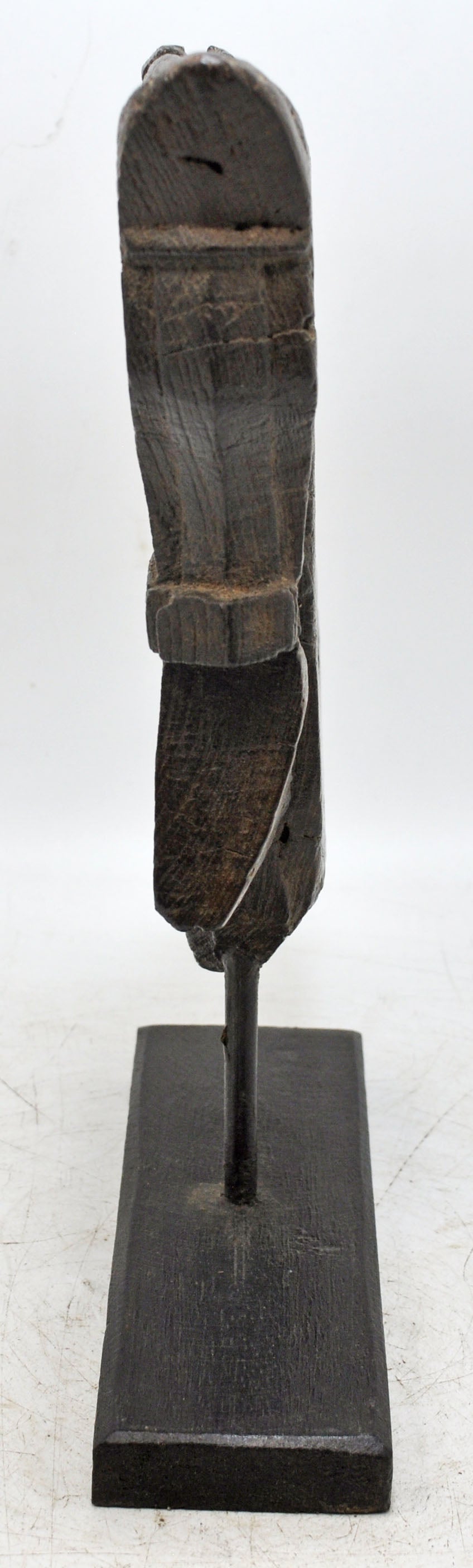 Antique Wooden Architectural Horse Head Bust Figurine Original Old Hand Carved