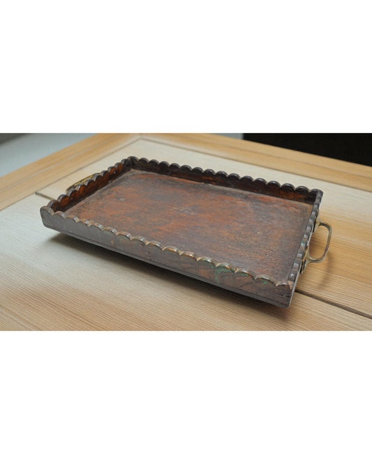 Antique Wooden Kitchenware Serving Tray Original Old Hand Crafted