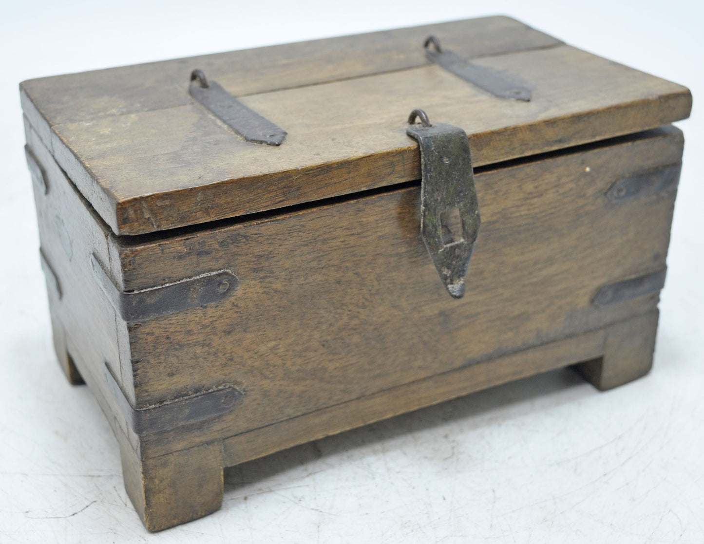 Vintage Wooden Small Storage Box Original Old Hand Crafted
