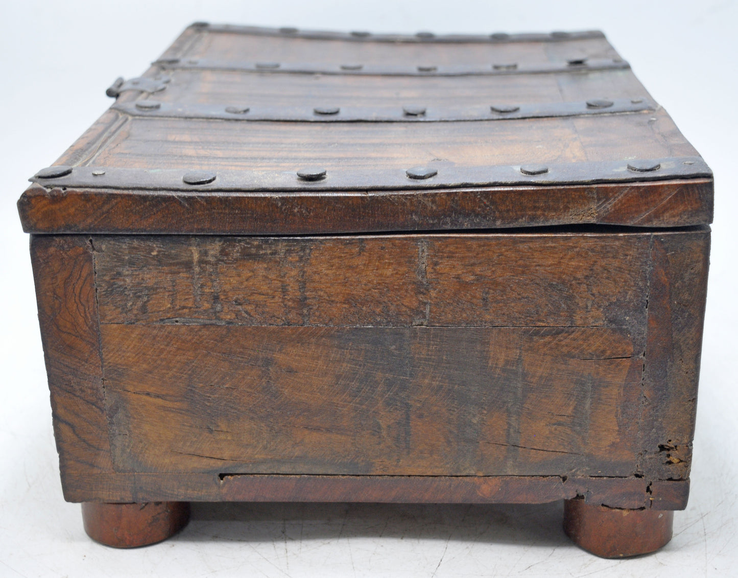 Antique Wooden Large Storage Treaure Chest Box Original Old Fine Hand Carved