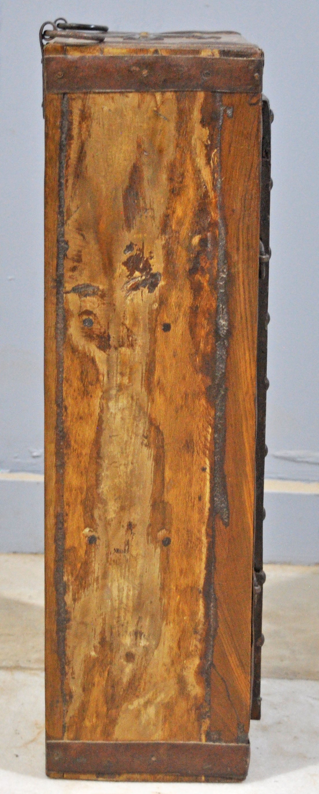 Antique Wooden Wall Hanging Small Cabinet Original Old Hand Crafted
