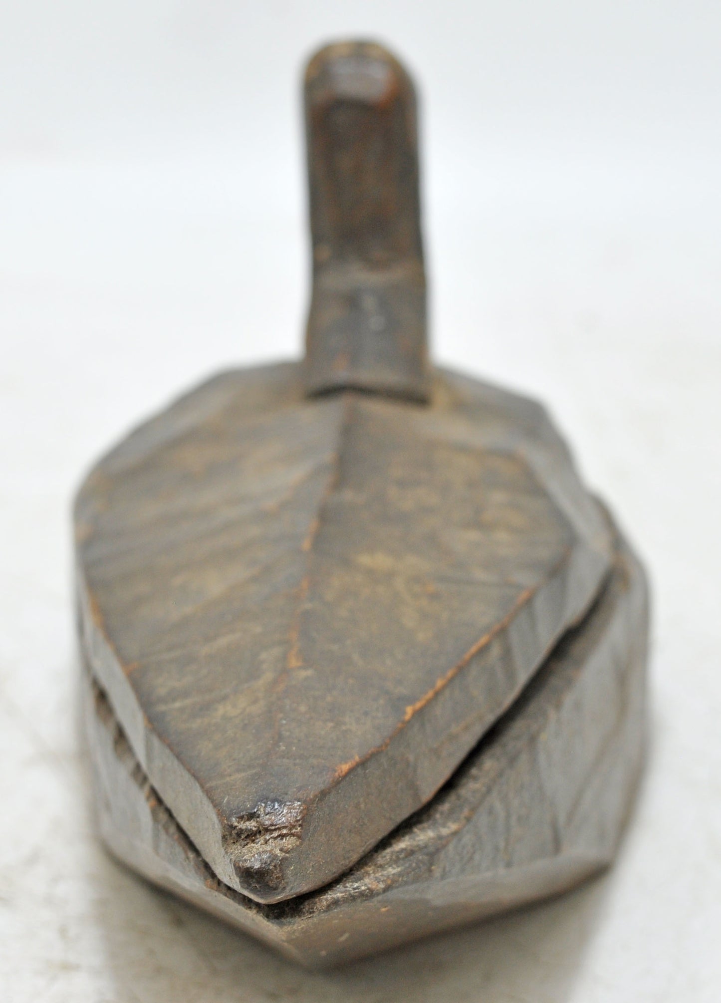 Antique Wooden Kitchenware Spice Box Original Old Hand Carved