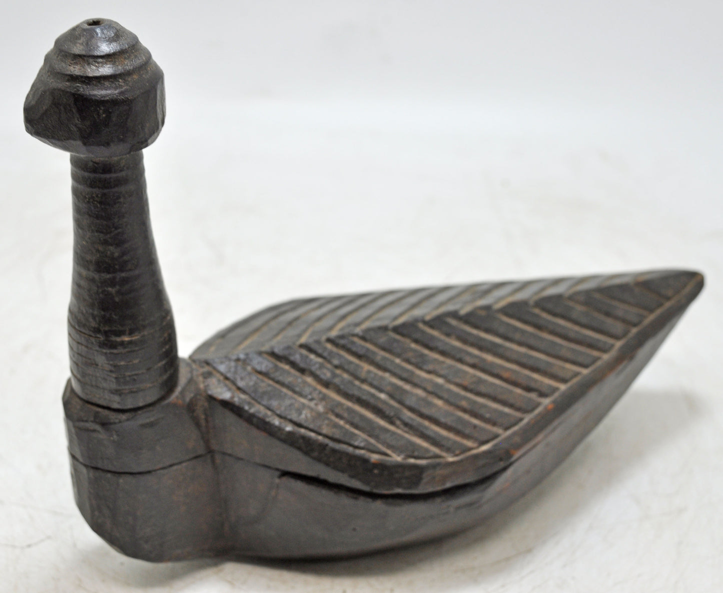 Antique Wooden Kitchenware Spice Box Original Old Hand Carved