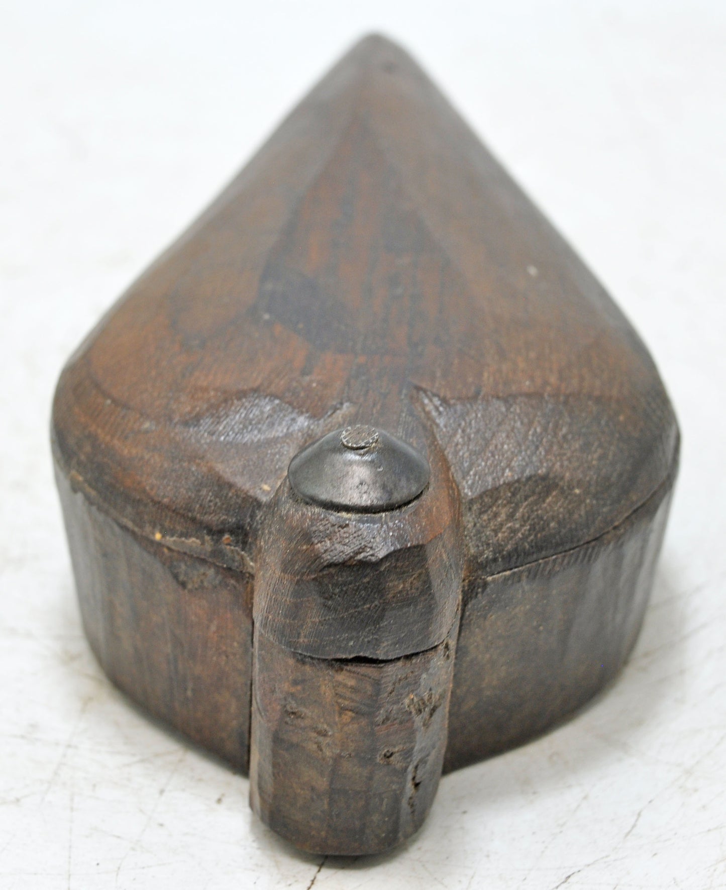 Antique Wooden Kitchenware Spice Box Original Old Hand Carved