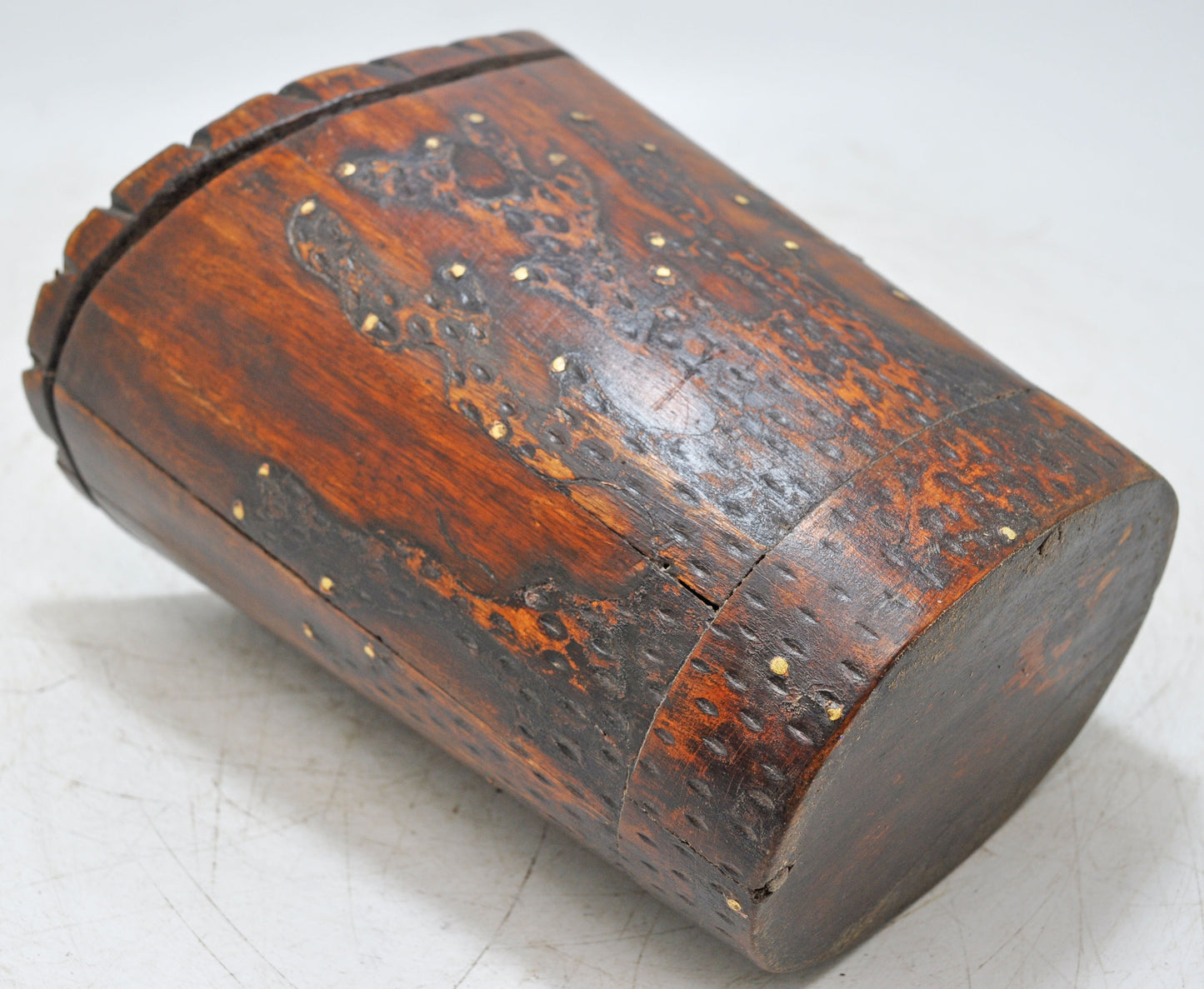 Vintage Wooden Planter Pot Original Old Hand Crafted