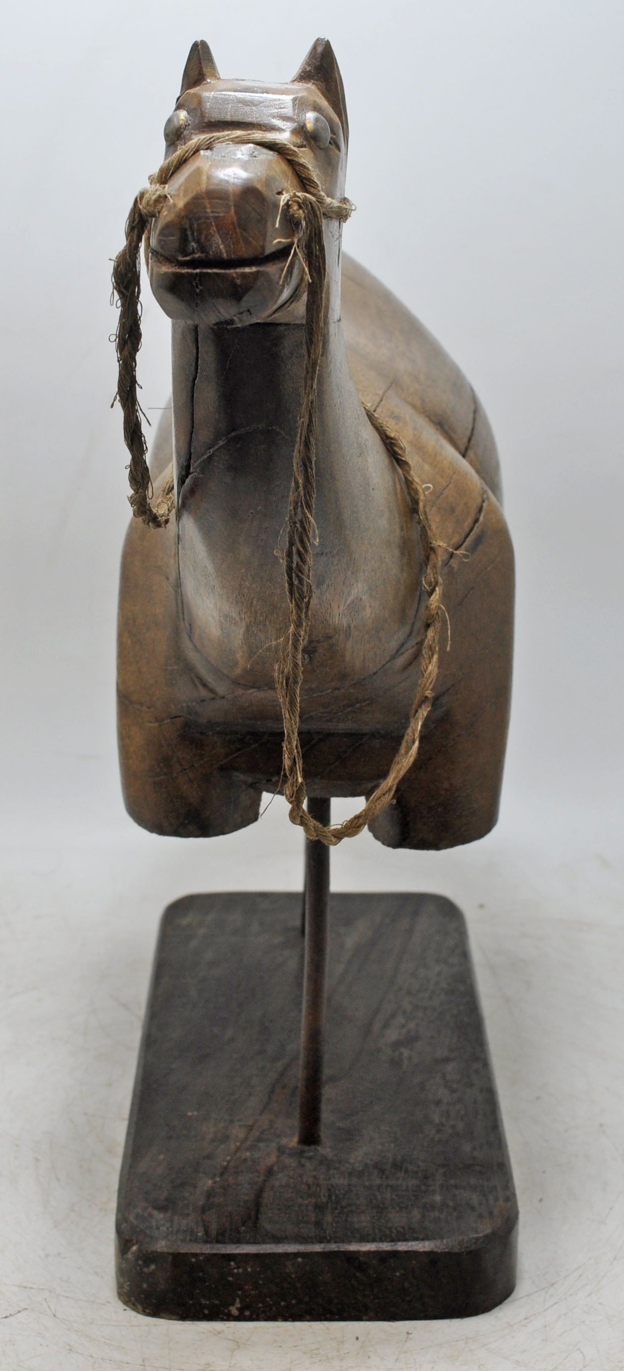 Vintage Wooden Large Camel Figurine Original Old Hand Carved