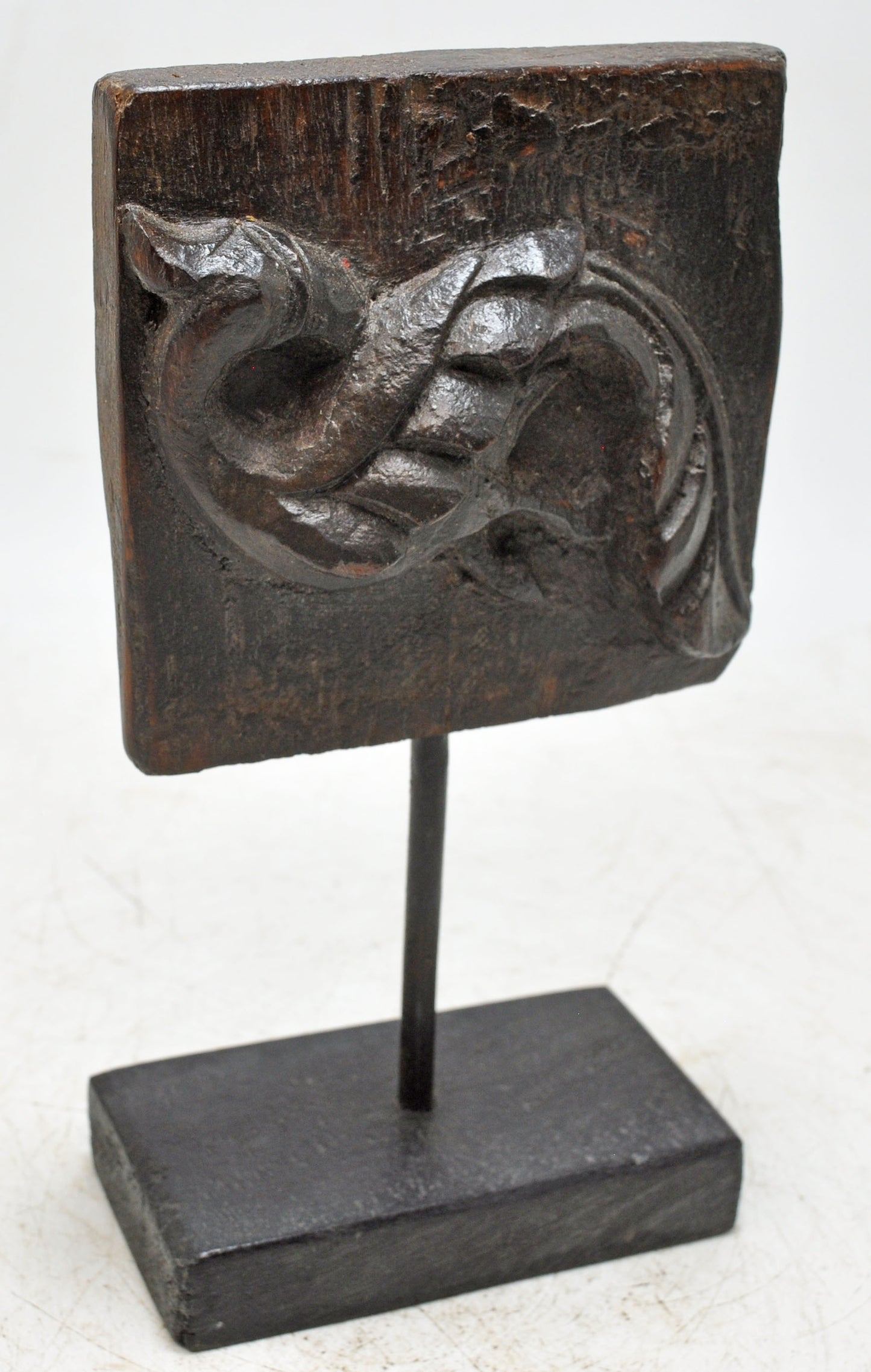 Antique Wooden Bird Carving Panel Plaque Original Old Fine Hand Carved