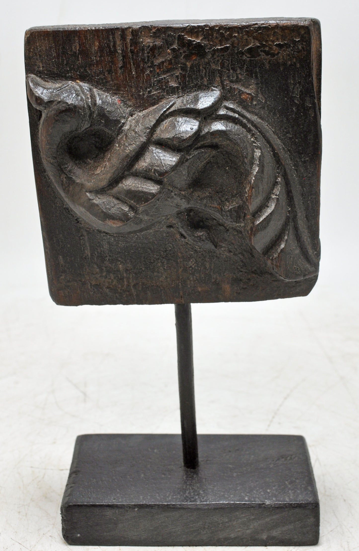 Antique Wooden Bird Carving Panel Plaque Original Old Fine Hand Carved