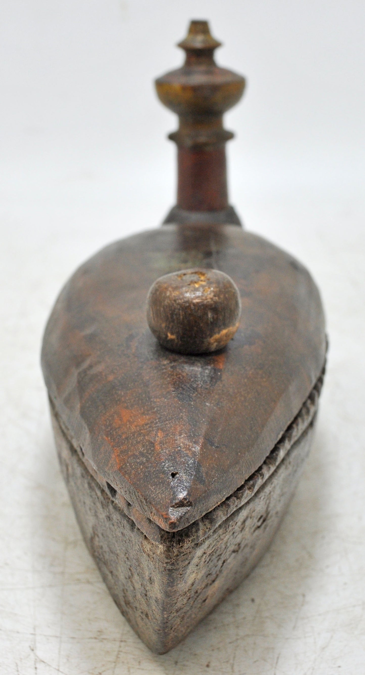 Antique Wooden Kitchenware Spice Box Original Old Hand Carved