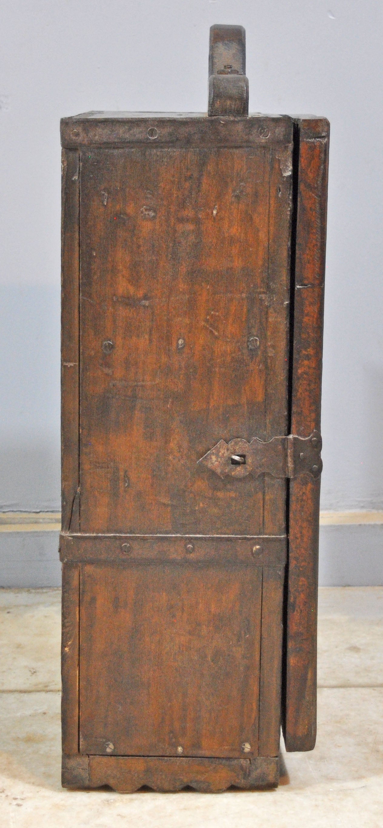Antique Wooden Kitchen Side Cabinet Original Old Hand Crafted Carved