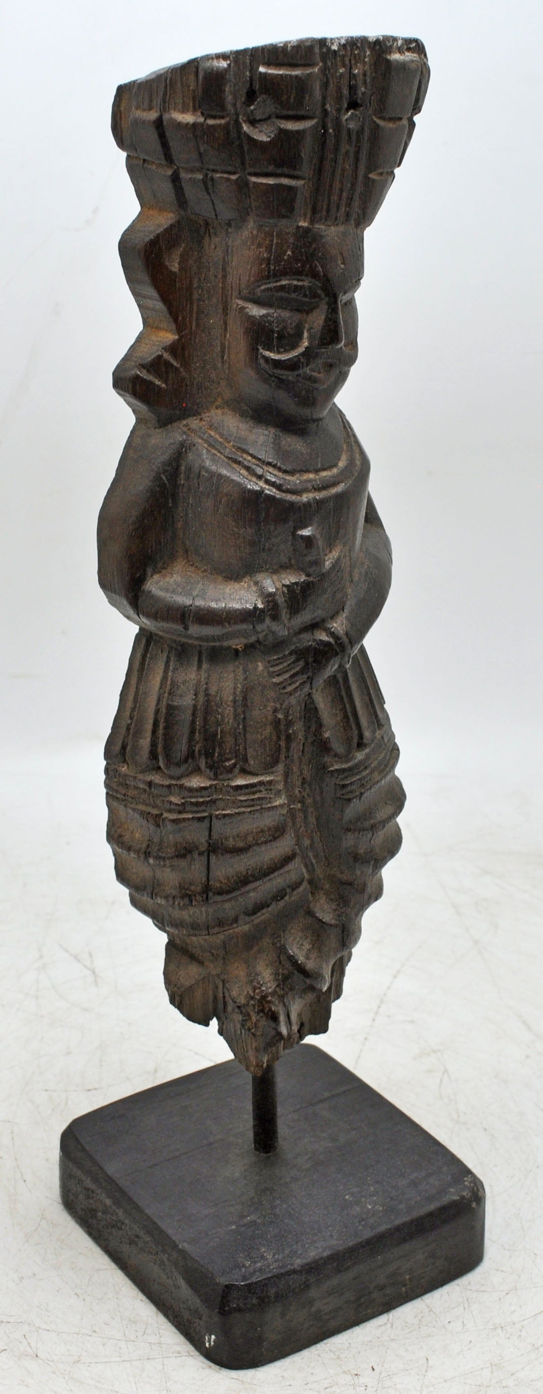 Vintage Wooden Watchman Statue Figurine Original Old Fine Hand Carved