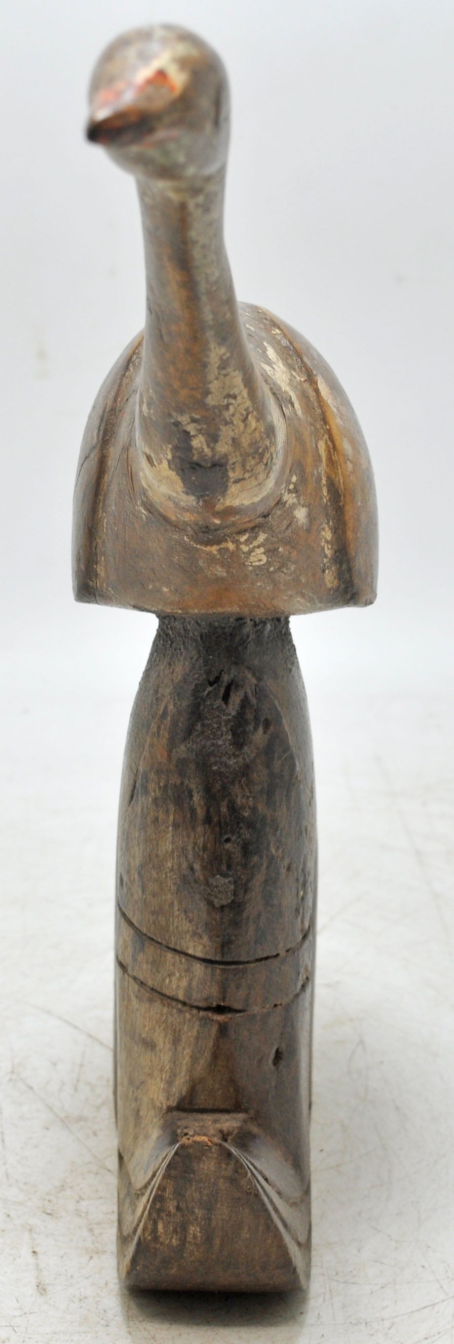 Vintage Wooden Bird Figurine Original Old Fine Hand Carved