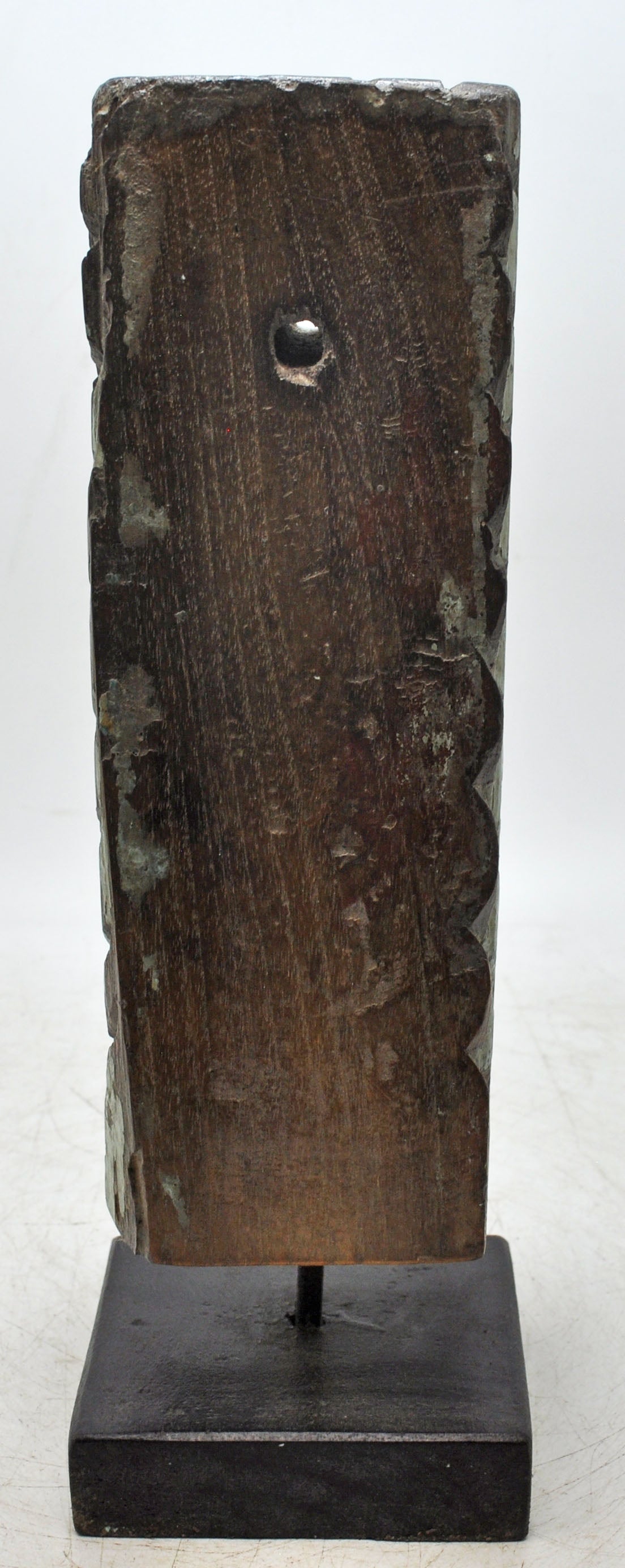 Antique Wooden Bracket Carving on Stand Original Old Fine Hand Carved Rustic Painted