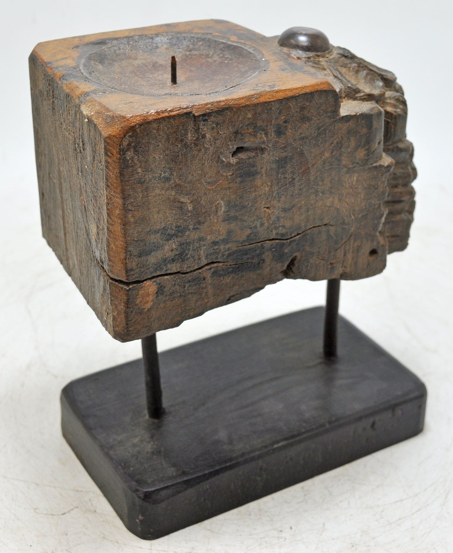 Antique Wooden Bracket Carving Candle Holder Original Old Hand Carved