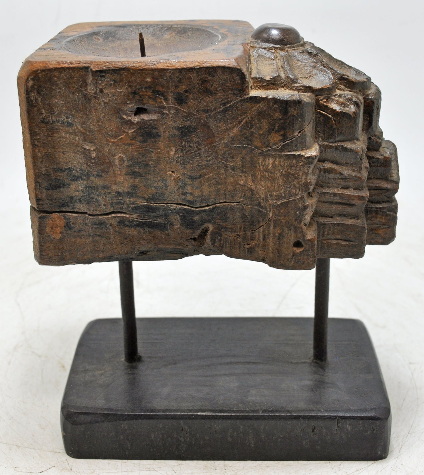 Antique Wooden Bracket Carving Candle Holder Original Old Hand Carved