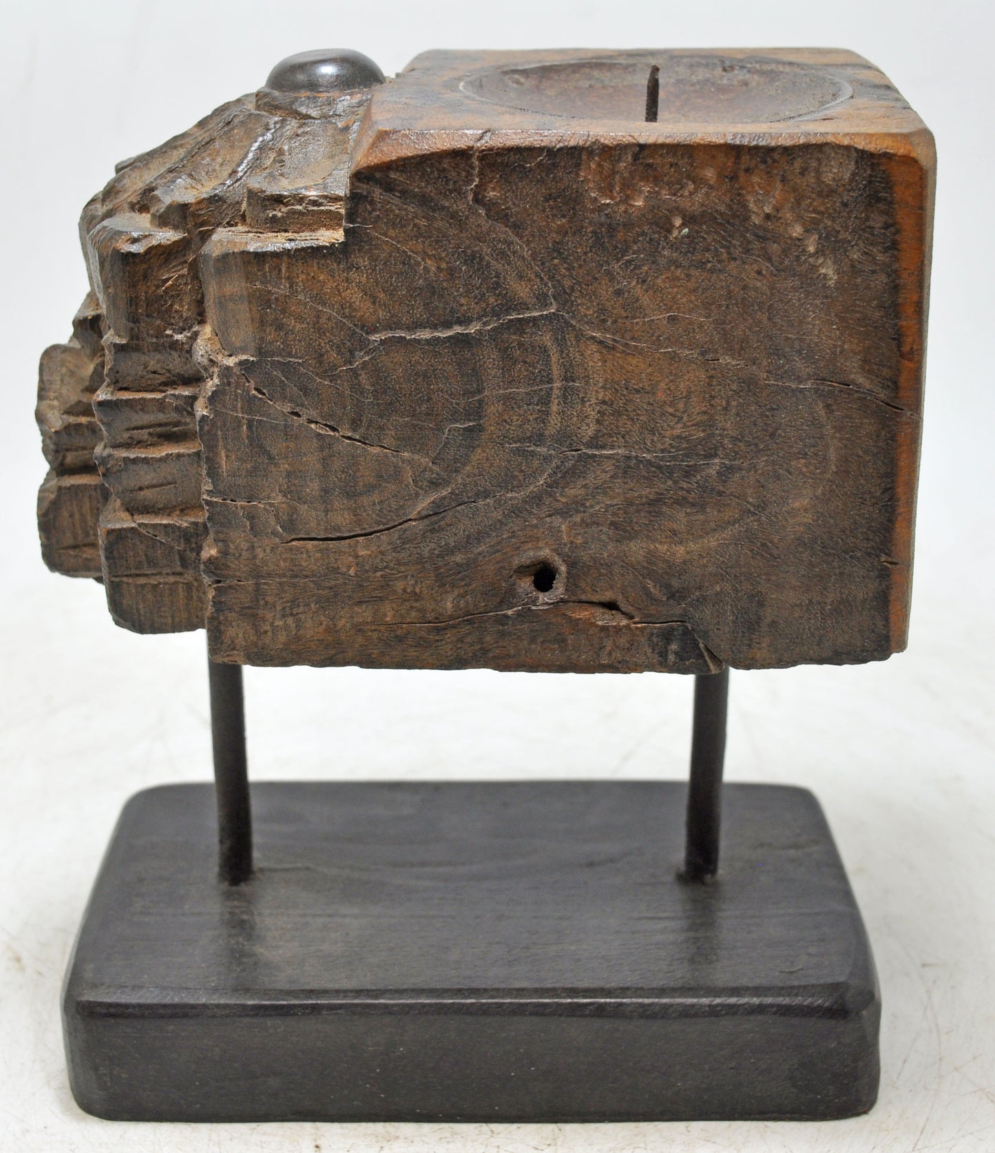 Antique Wooden Bracket Carving Candle Holder Original Old Hand Carved