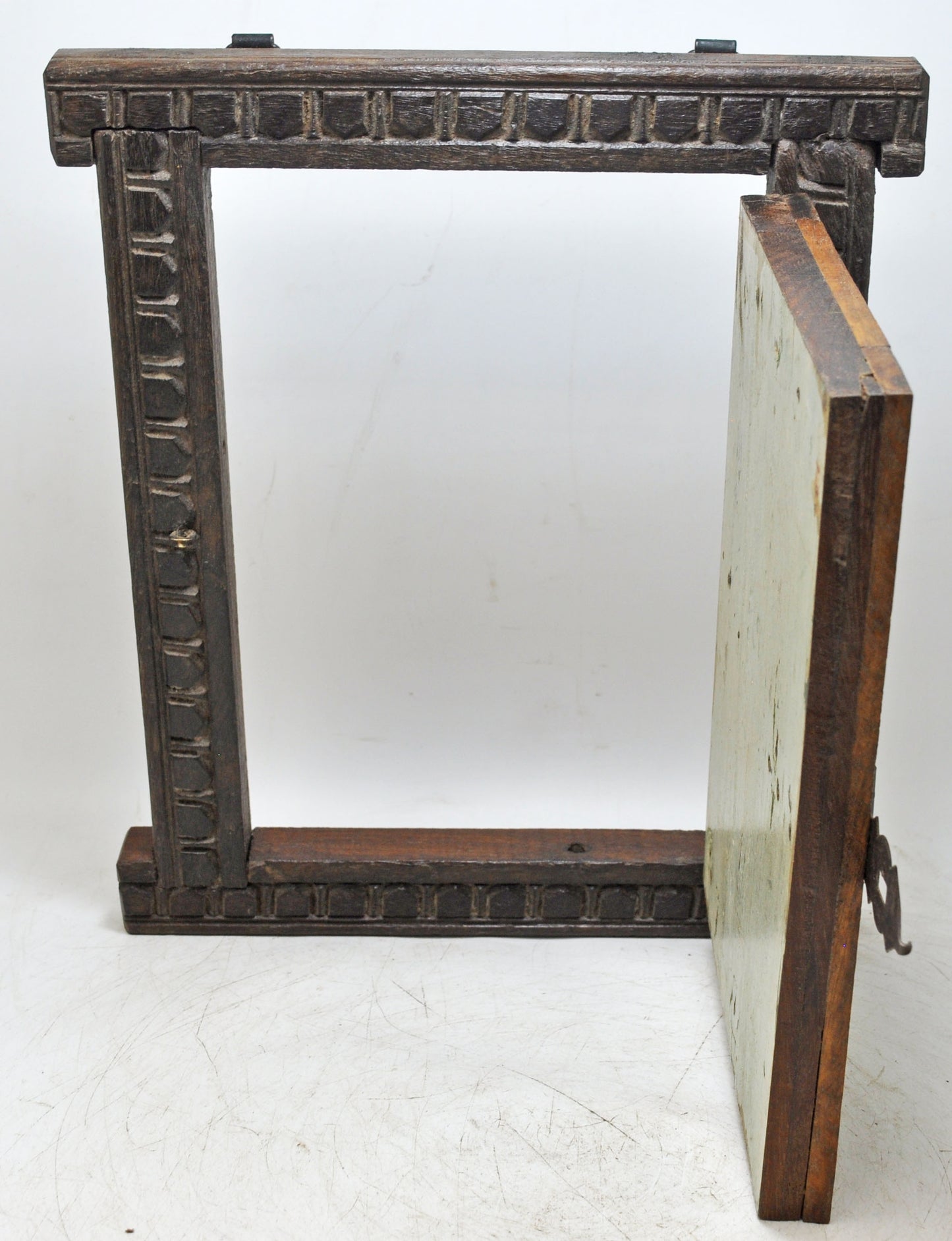 Antique Wooden Wall Décor Window Panel Frame Original Old Hand Crafted