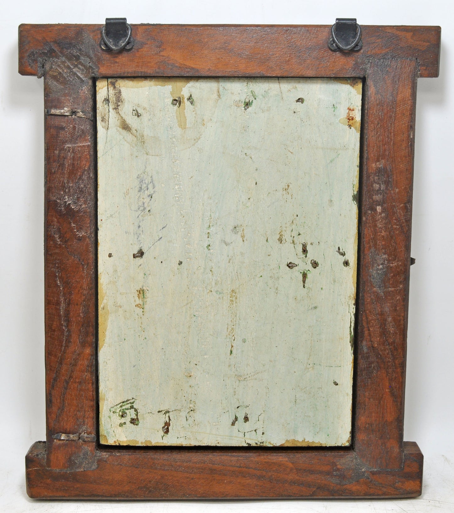 Antique Wooden Wall Décor Window Panel Frame Original Old Hand Crafted