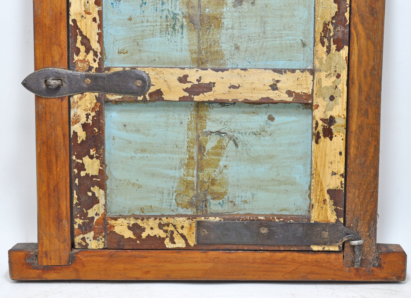 Antique Wooden Wall Décor Window Panel Frame Original Old Hand Crafted