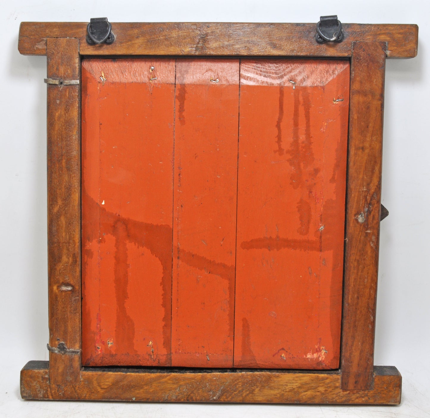 Antique Wooden Wall Décor Window Panel Frame Original Old Hand Crafted