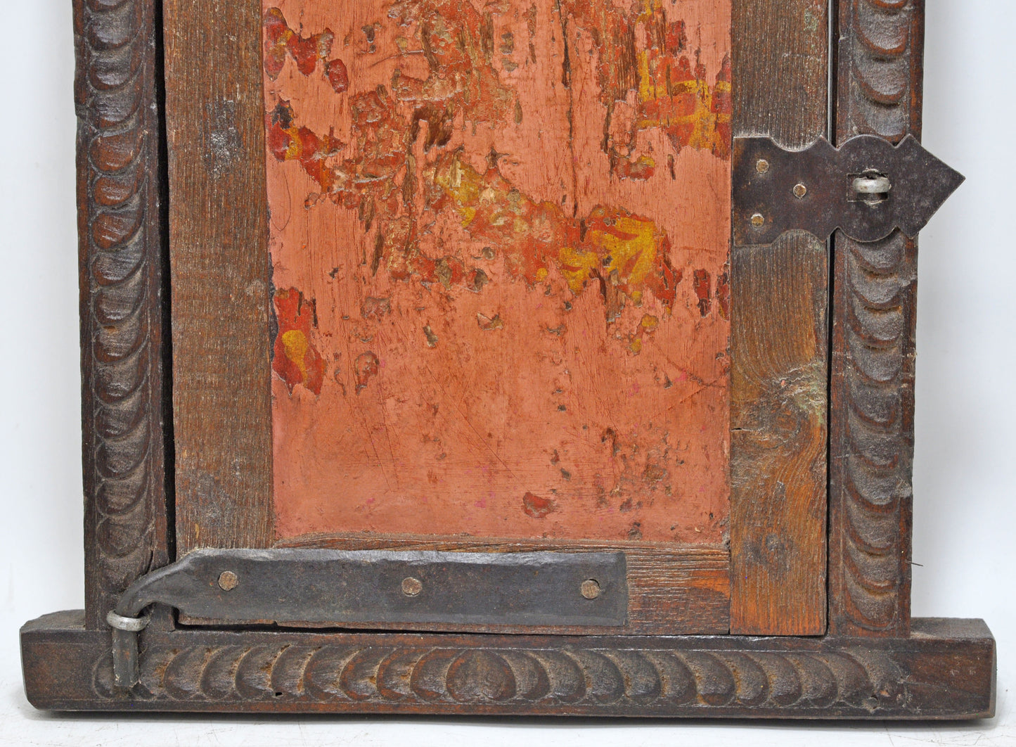 Antique Wooden Wall Décor Window Panel Frame Original Old Hand Crafted