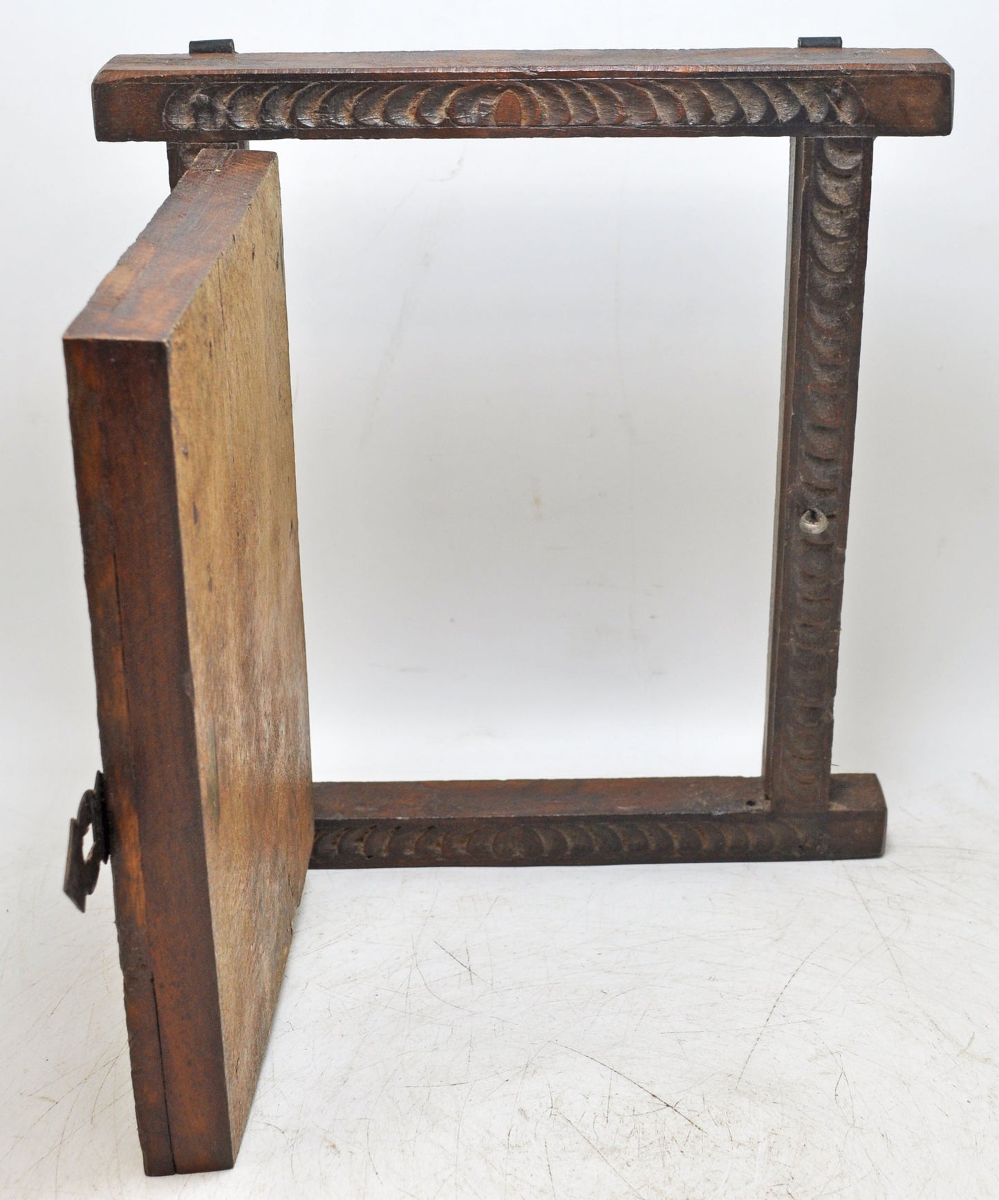 Antique Wooden Wall Décor Window Panel Frame Original Old Hand Crafted