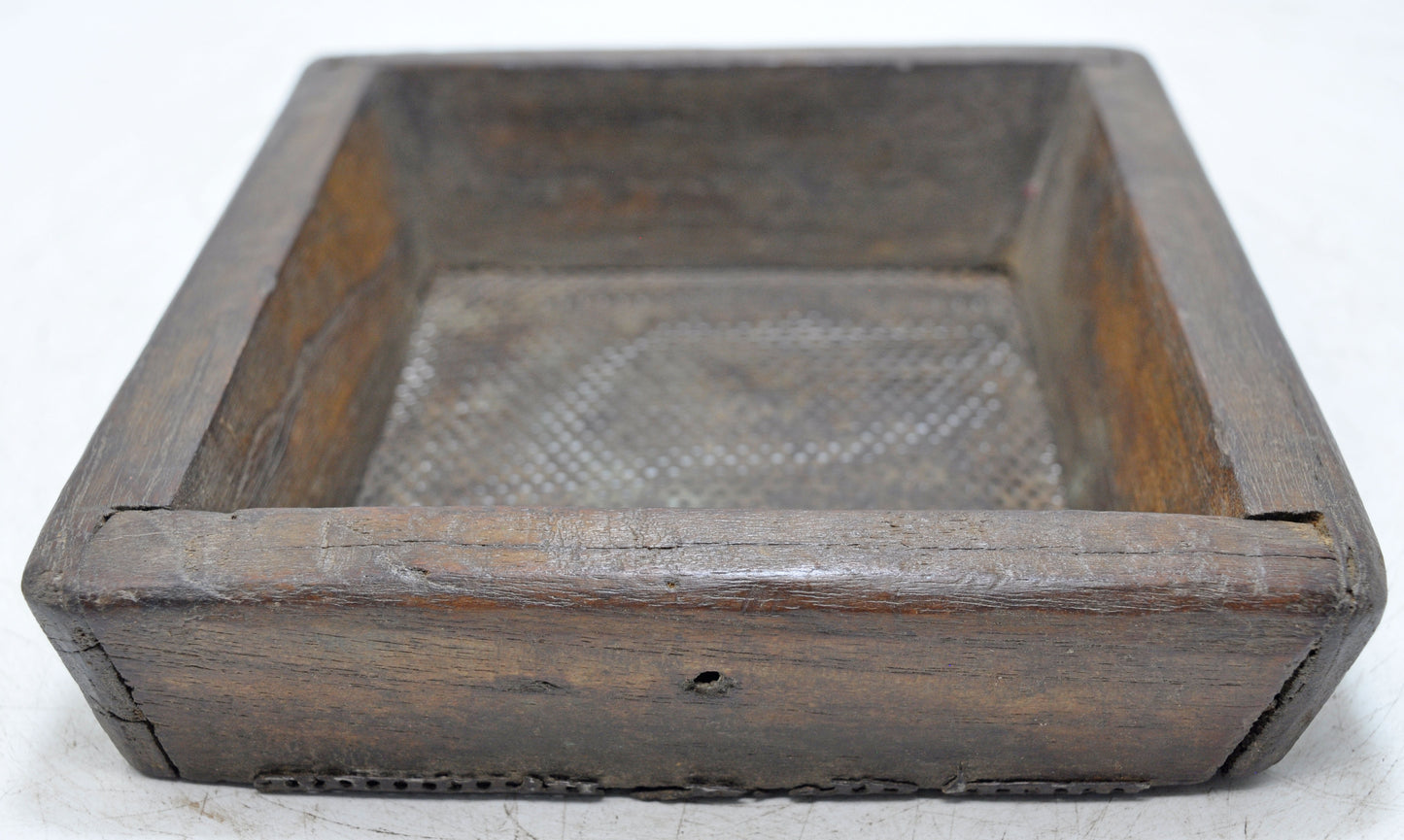 Antique Wooden Flour Filtering Tray Original Old Hand Crafted
