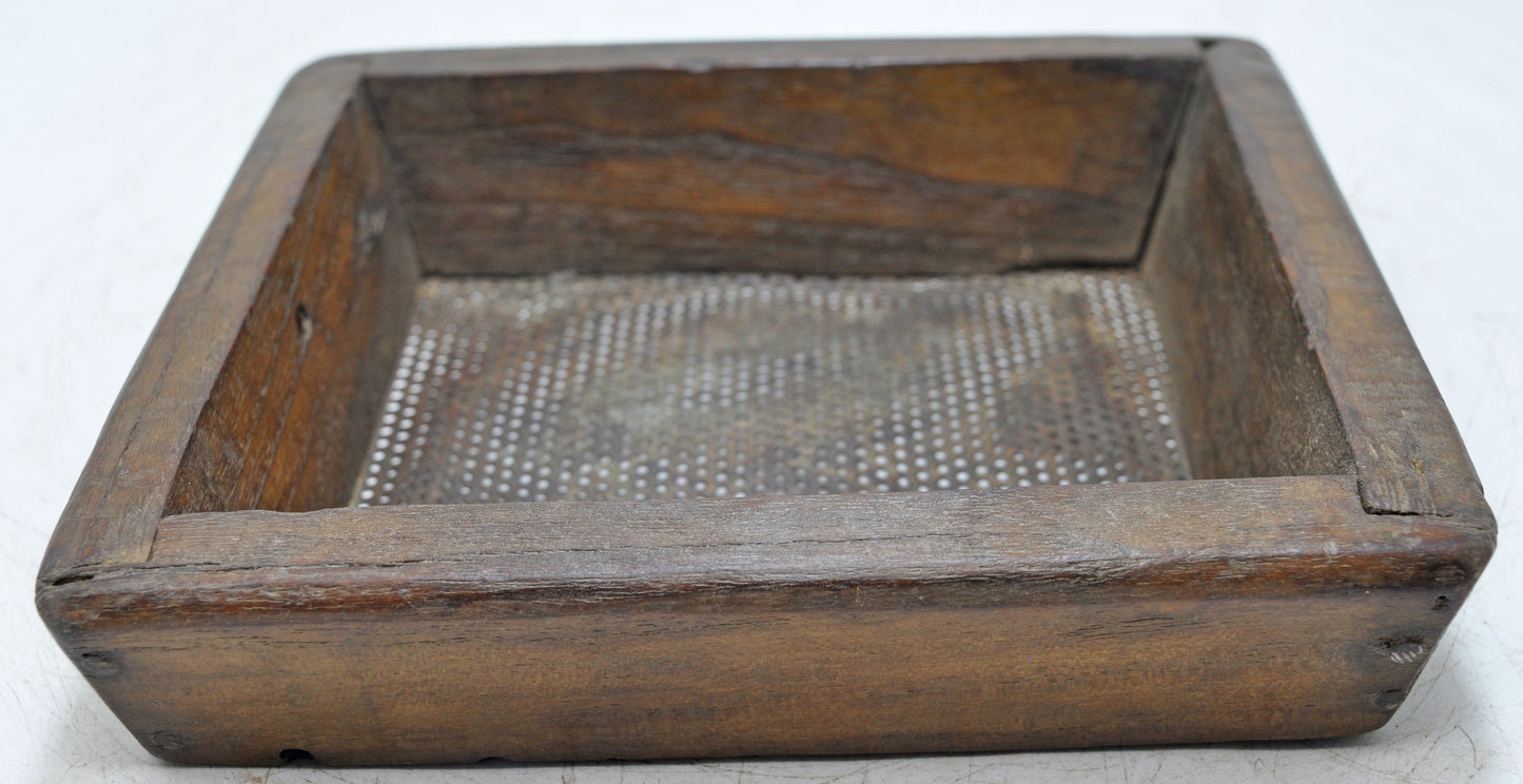 Antique Wooden Flour Filtering Tray Original Old Hand Crafted
