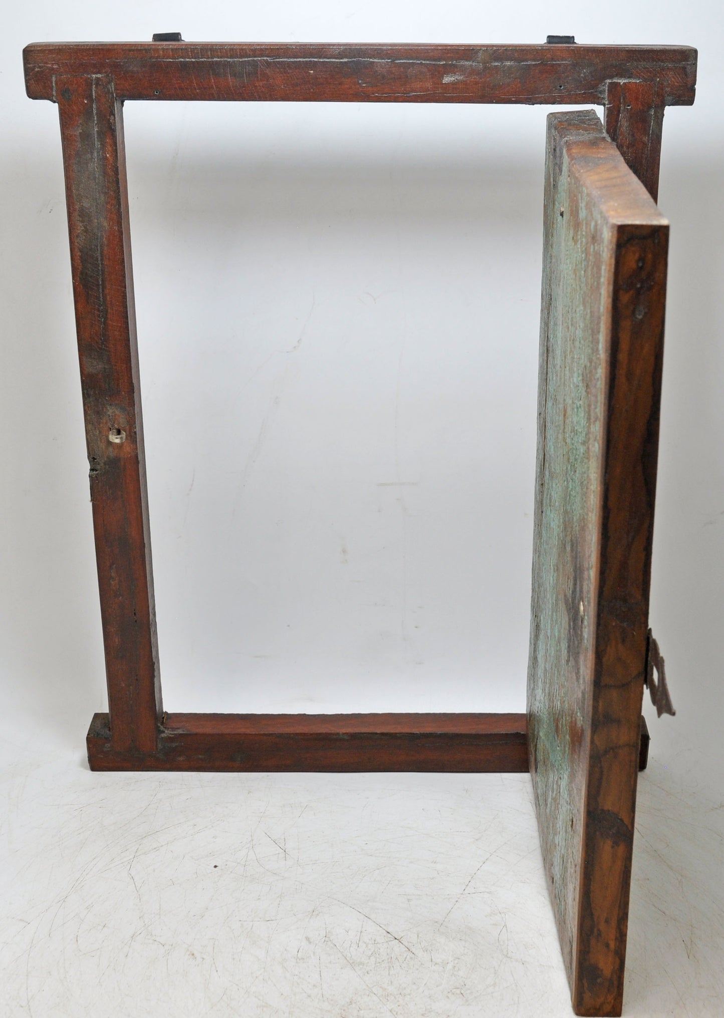 Antique Wooden Wall Décor Window Panel With Frame Original Old Hand Crafted