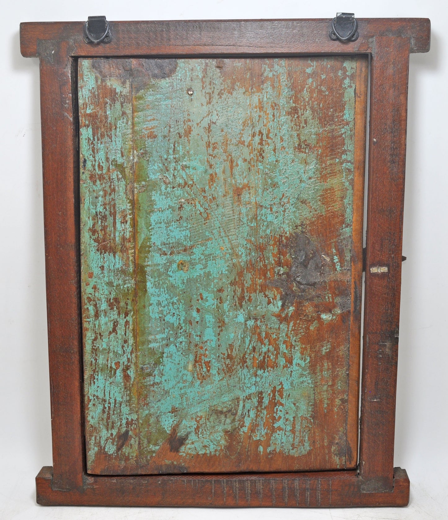 Antique Wooden Wall Décor Window Panel With Frame Original Old Hand Crafted