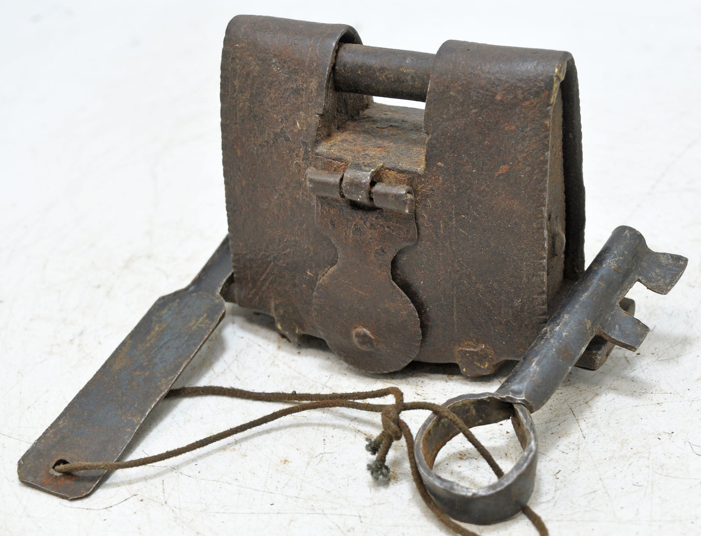 Antique Iron Rare Tricky Pad Lock Original Old Fine Hand Crafted Engraved Working 2 Keys