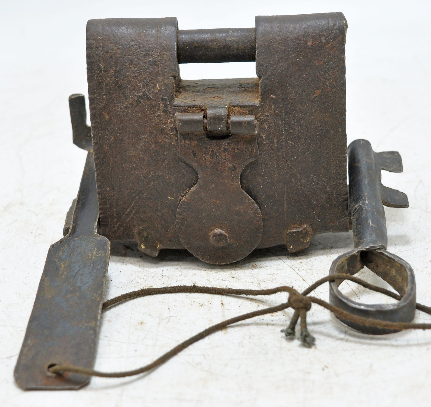 Antique Iron Rare Tricky Pad Lock Original Old Fine Hand Crafted Engraved Working 2 Keys