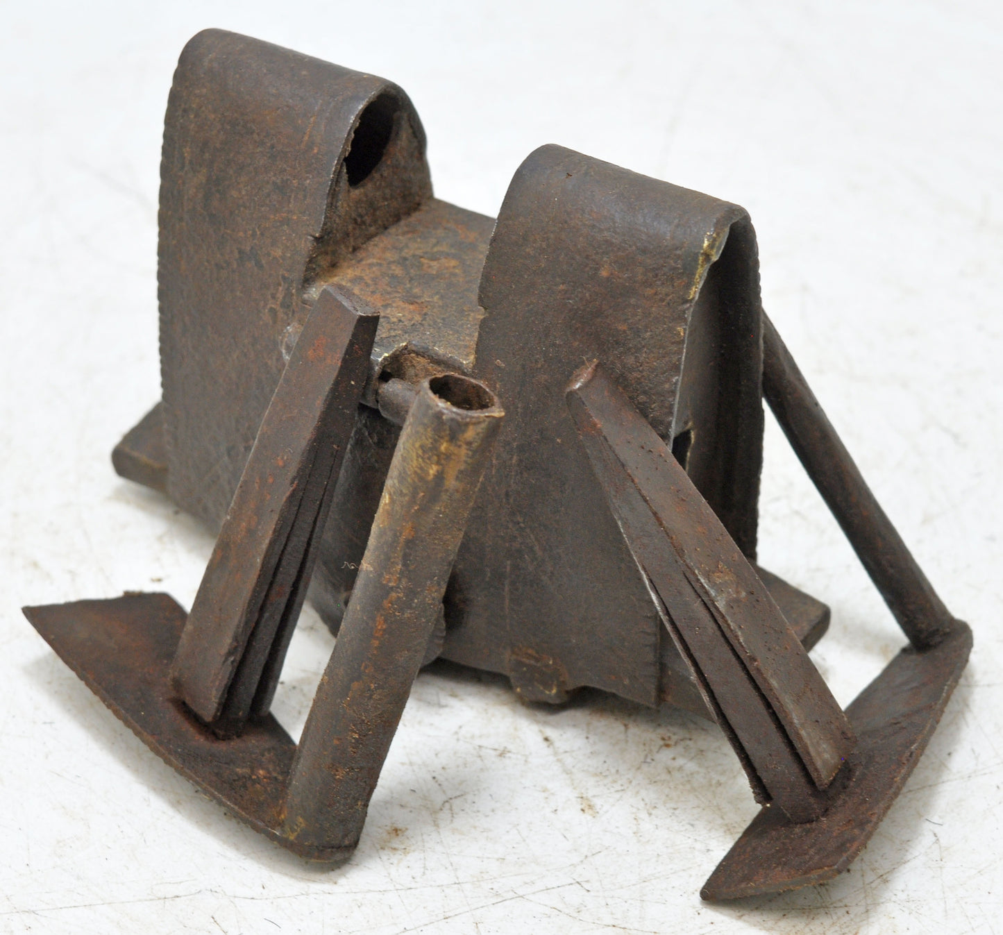 Antique Iron Rare Tricky Pad Lock Original Old Fine Hand Crafted Engraved Working 2 Keys