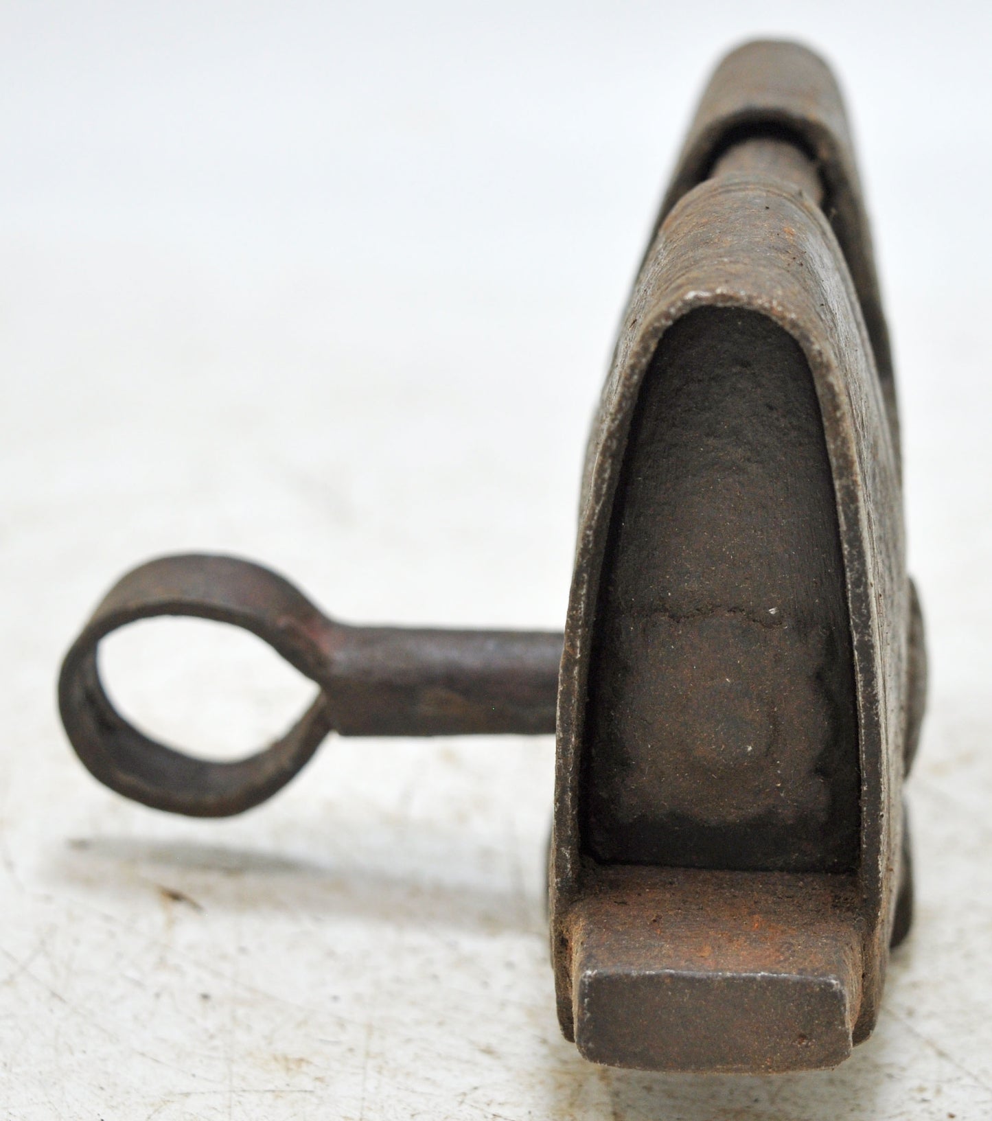 Antique Iron Large Strip System Pad Lock Original Old Hand Crafted Engraved Working