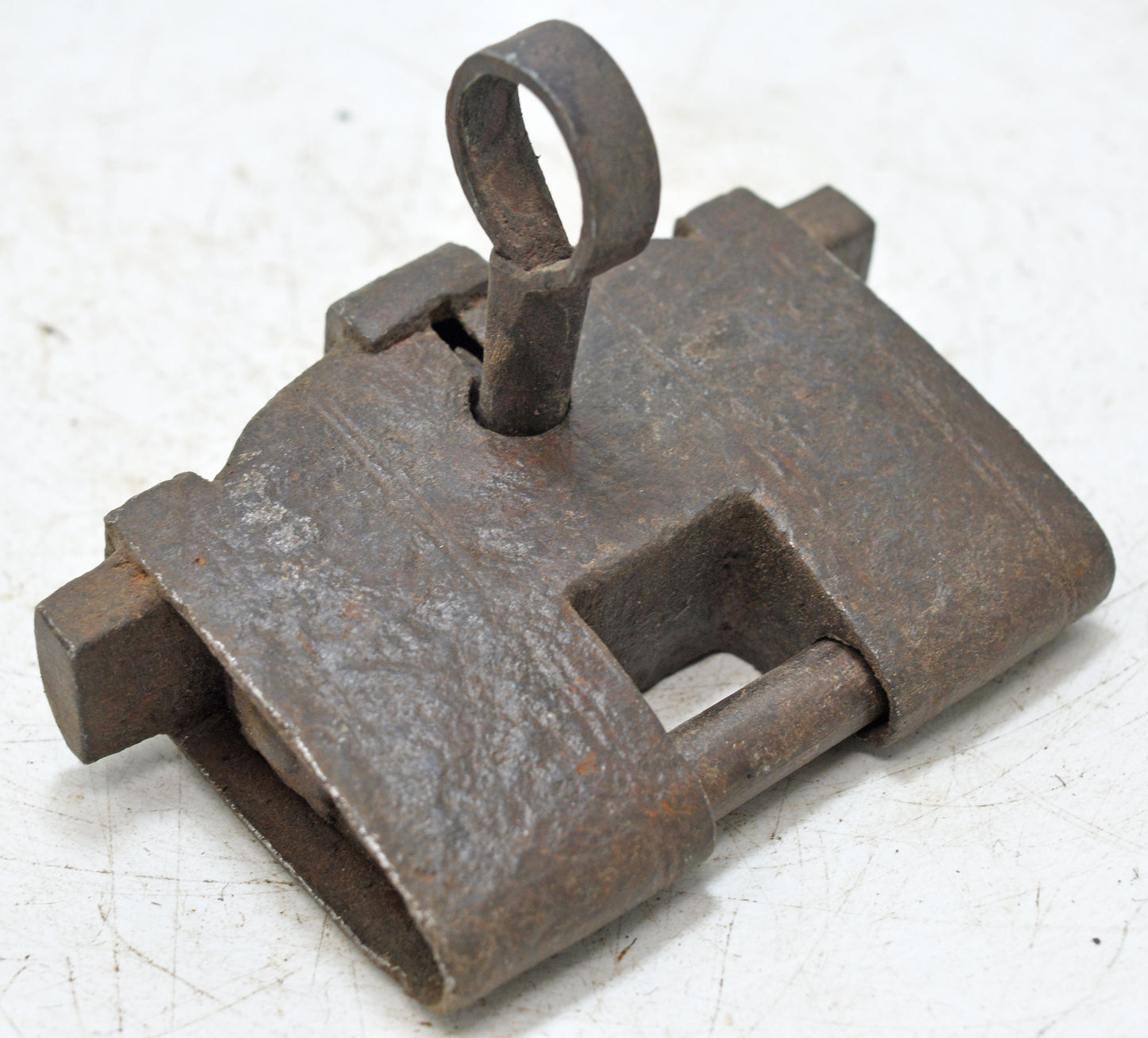 Antique Iron Large Strip System Pad Lock Original Old Hand Crafted Engraved Working