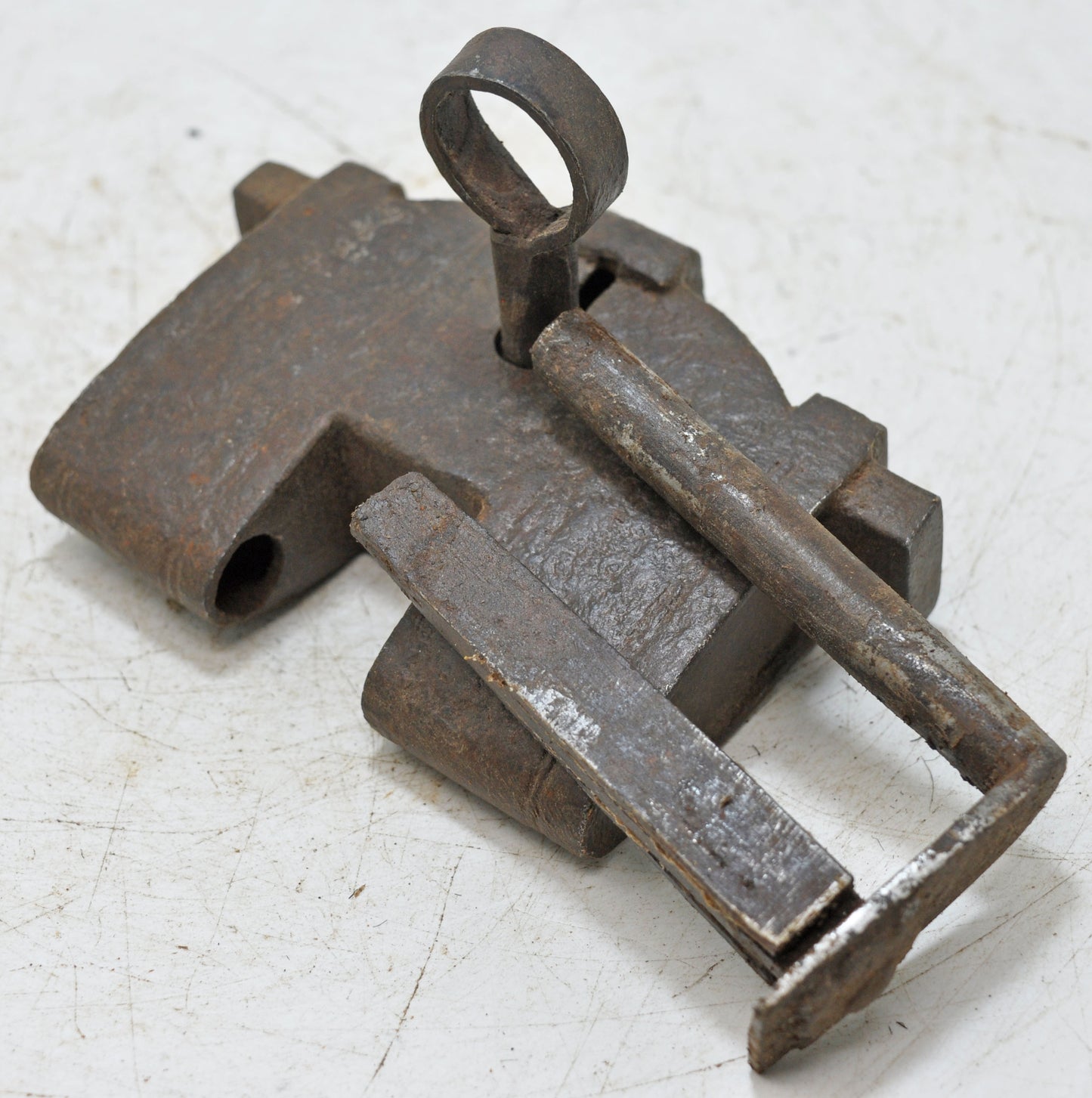 Antique Iron Large Strip System Pad Lock Original Old Hand Crafted Engraved Working