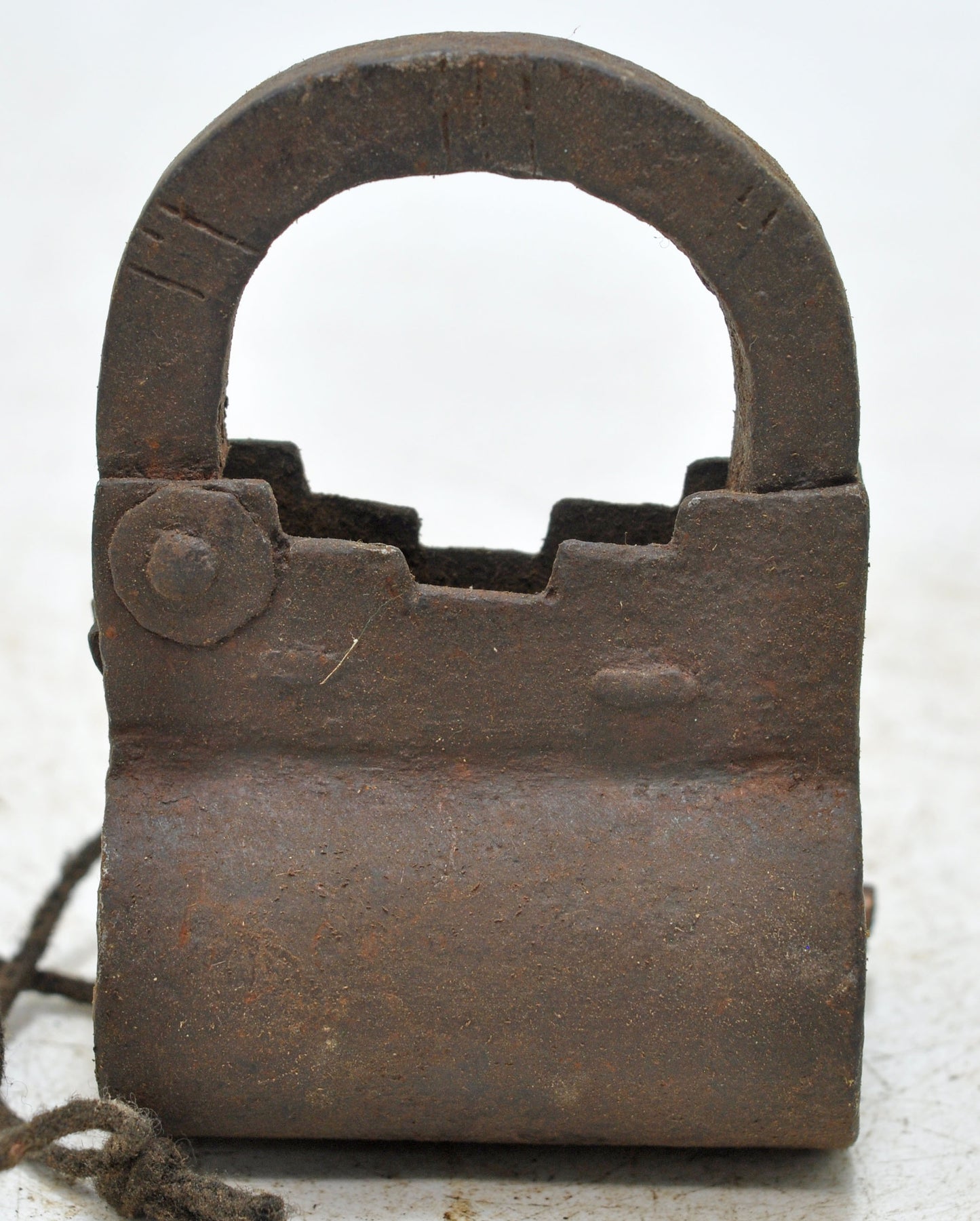 Antique Iron Spring Lever System Pad Lock Original Old Hand Crafted Engraved Working