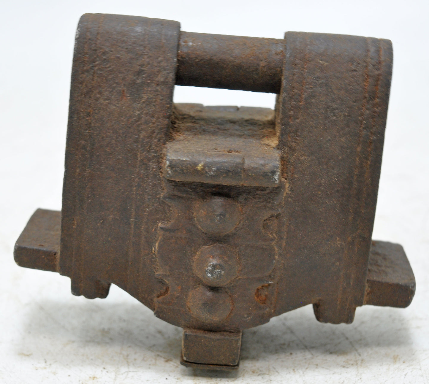 Antique Iron Rare Tricky Pad Lock Original Old Fine Hand Crafted Engraved Working 2 Keys